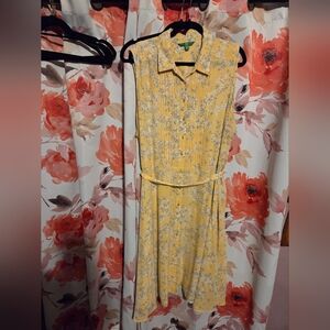 Dip Yellow Floral Midi Dress